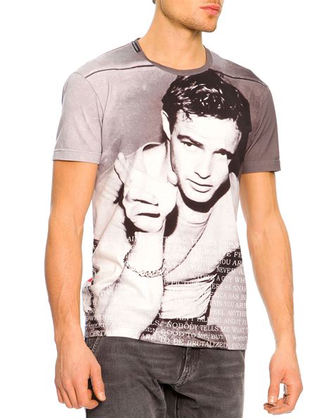 dolce gabbana t shirt marlon brando|Dolce & Gabbana Marlon Brand Print T.